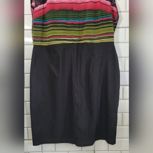 ALYX LIMITED Style 0382665 Ladies Black Straight Dress Sheer Lined Bodice Sleeve - Picture 3 of 6